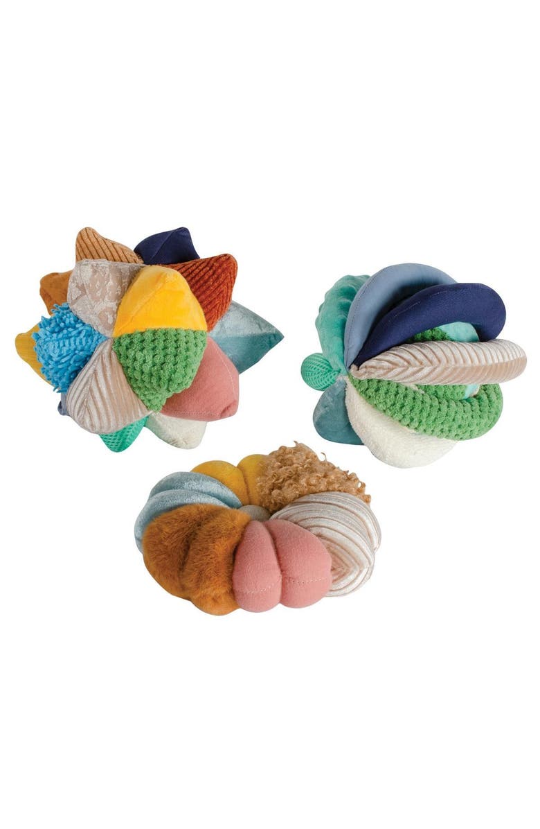 Kaplan Early Learning Company Poufs and Points Plush Balls - Set of 3, Main, color, Multicolored