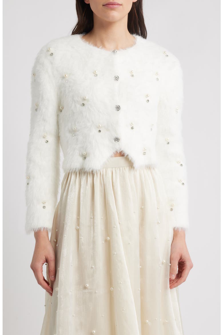 Birgitta Embellished Cardigan, Main, color, IVORY