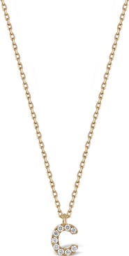 Bony Levy Icon Pavé Diamond Initial Pendant Necklace