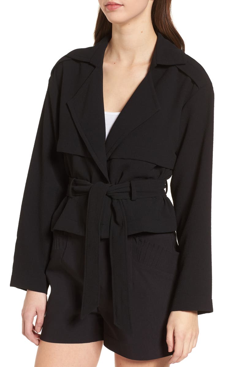 Leith Crop Trench Jacket, Alternate, color,