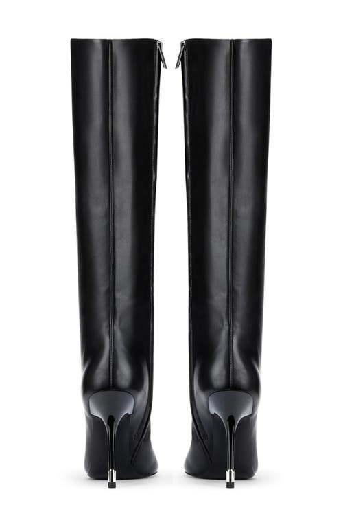 Femme La Prague Knee High Stiletto Boot In Black