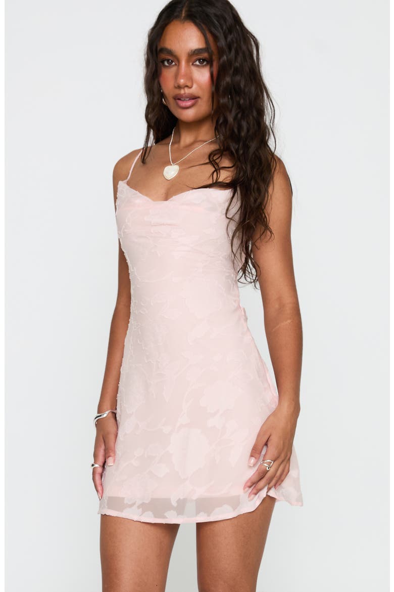 Celena Floral Burnout Minidress, Alternate, color, PINK BURNOUT