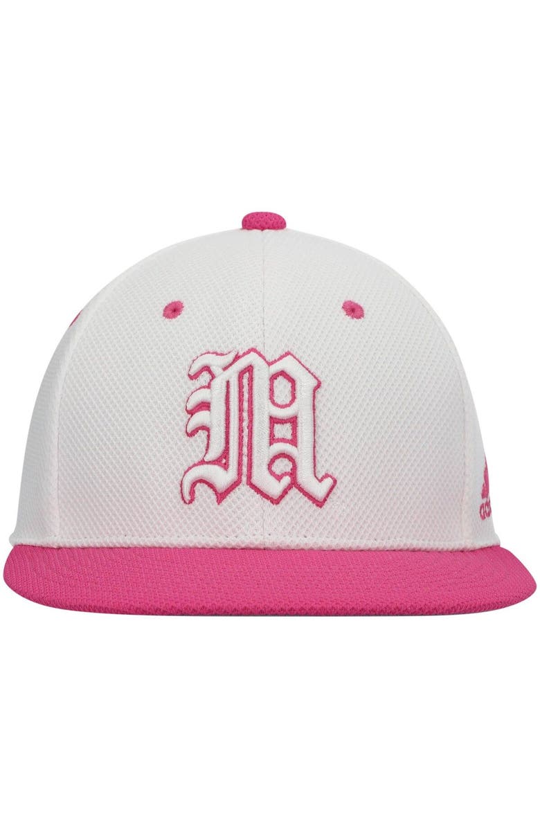 adidas Men's adidas White Miami Hurricanes On-Field Baseball Fitted Hat, Alternate, color, White