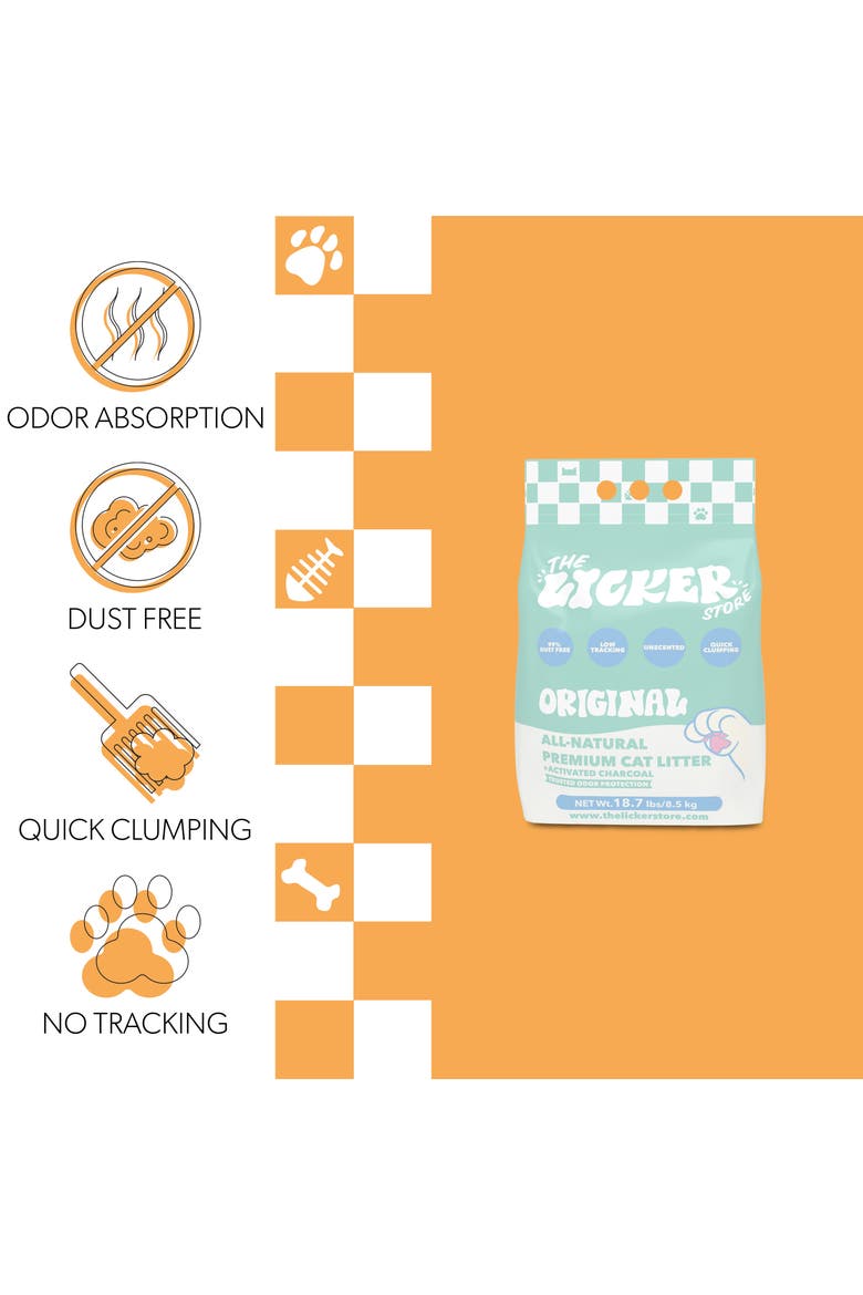 Unscented Premium Clumping Bentonite Clay Cat Litter w/Activated Charcoal, Alternate, color, 37 LB