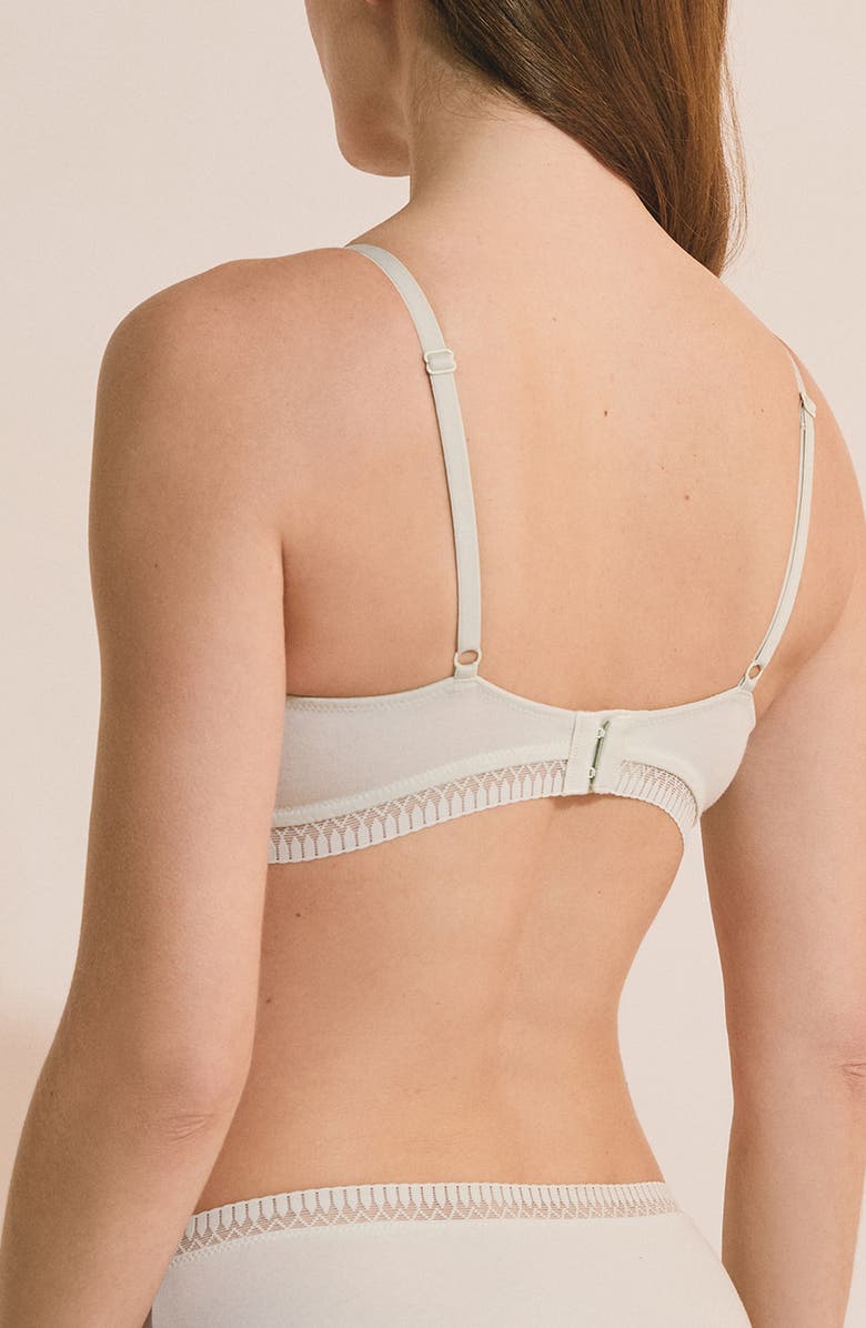 Etam Happily Wireless Stretch Cotton Triangle Bra, Alternate, color, Anise