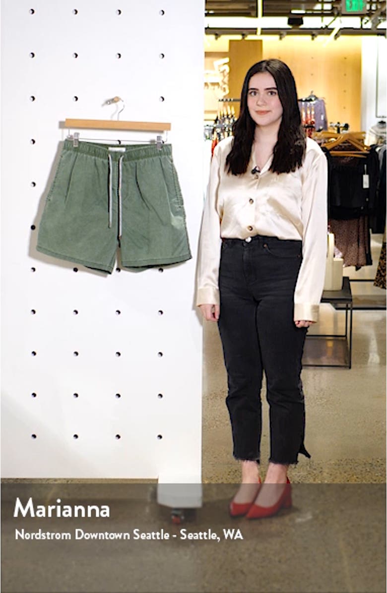 Solid Washed Nylon Swim Trunks, sales video thumbnail