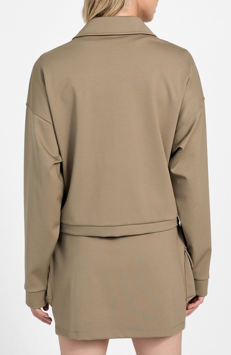 GUESS Carla Stretch Nylon Zip Jacket, Alternate, color,