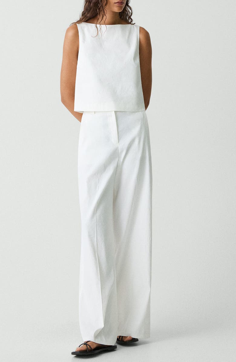 Theory Boat Neck Sleeveless Shell, Alternate, color, White