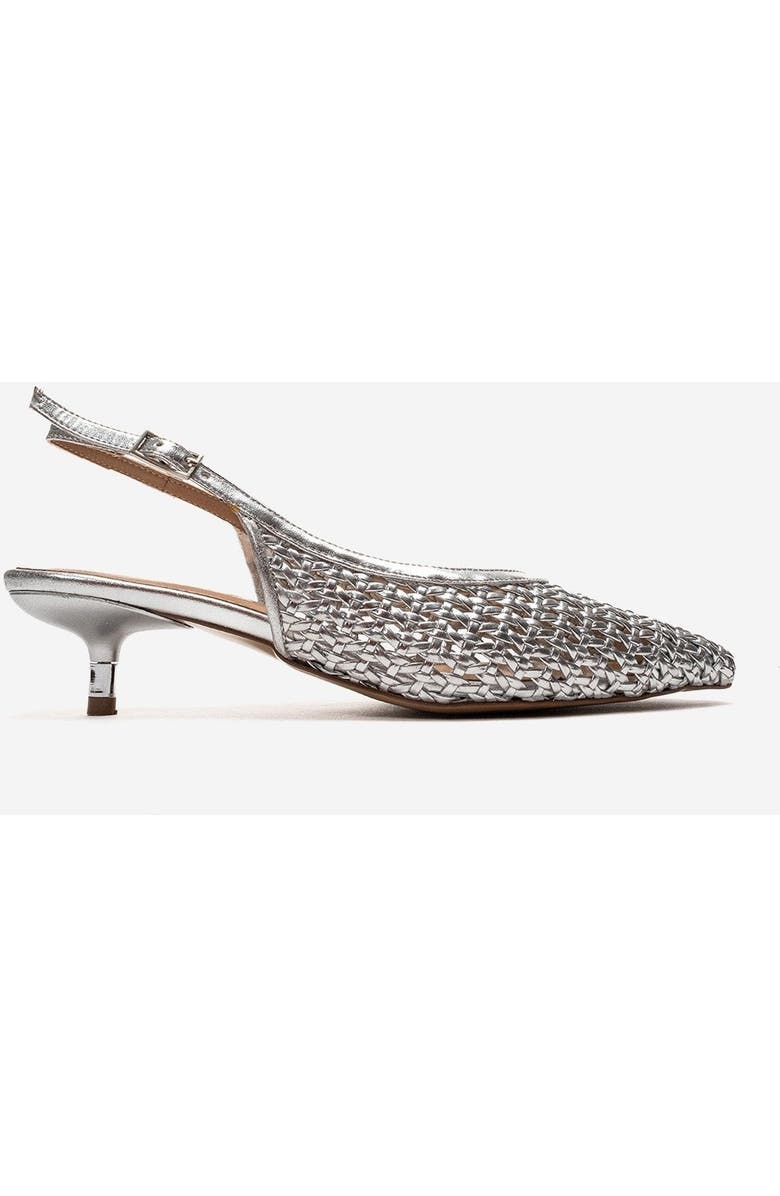 Prologue Shoes Orelis Kitten Heel Pump, Alternate, color, Silver
