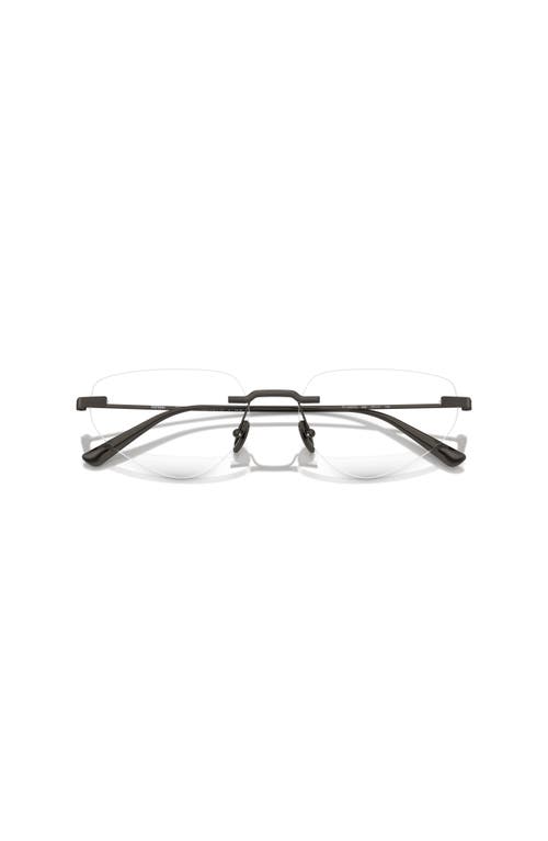 Ferrari 55mm Irregular Optical Glasses In Black