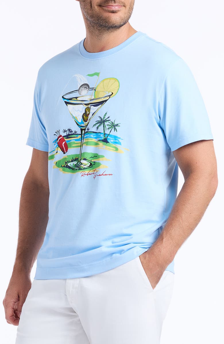 Robert Graham Hole In Fun Graphic T-Shirt, Alternate, color, Light Blue