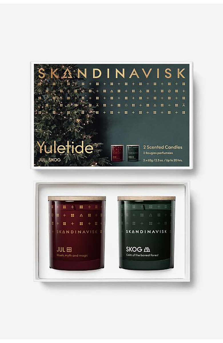 SKANDINAVISK Yuletide Scented Candle Giftset 65g x 2, Main, color, Red