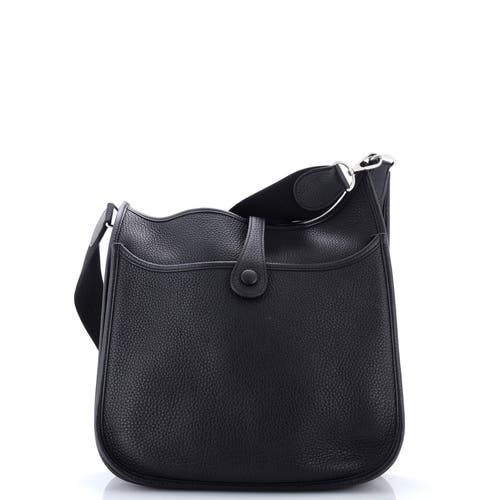 Pre-owned Hermes Hermes Evelyne Bag Gen Iii Clemence Pm In Black