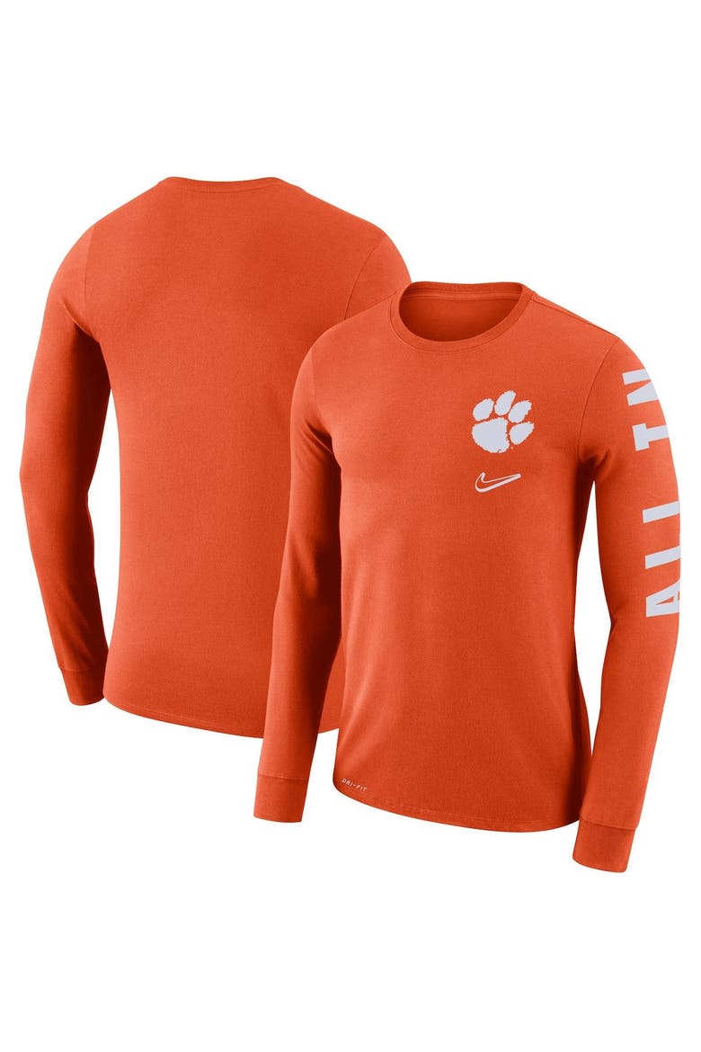Men's Nike Orange Clemson Tigers Local Mantra Performance Long Sleeve T-Shirt, Main, color, Orange