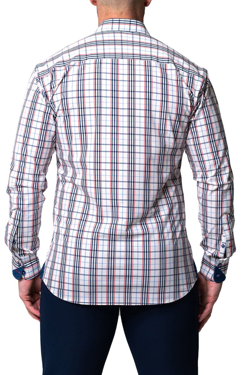 Maceoo Einstein Plaid Egyptian Cotton Button-Up Shirt, Alternate, color,