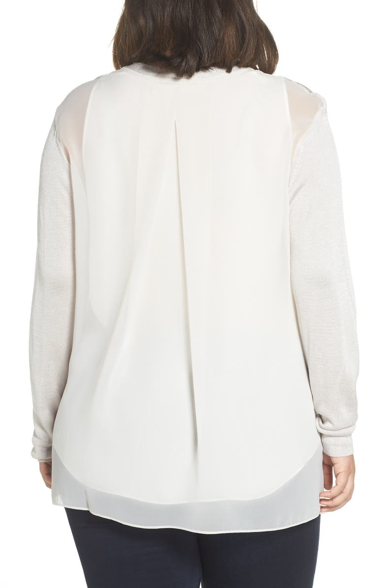 NIC+ZOE Chiffon Back Cardigan, Alternate, color,