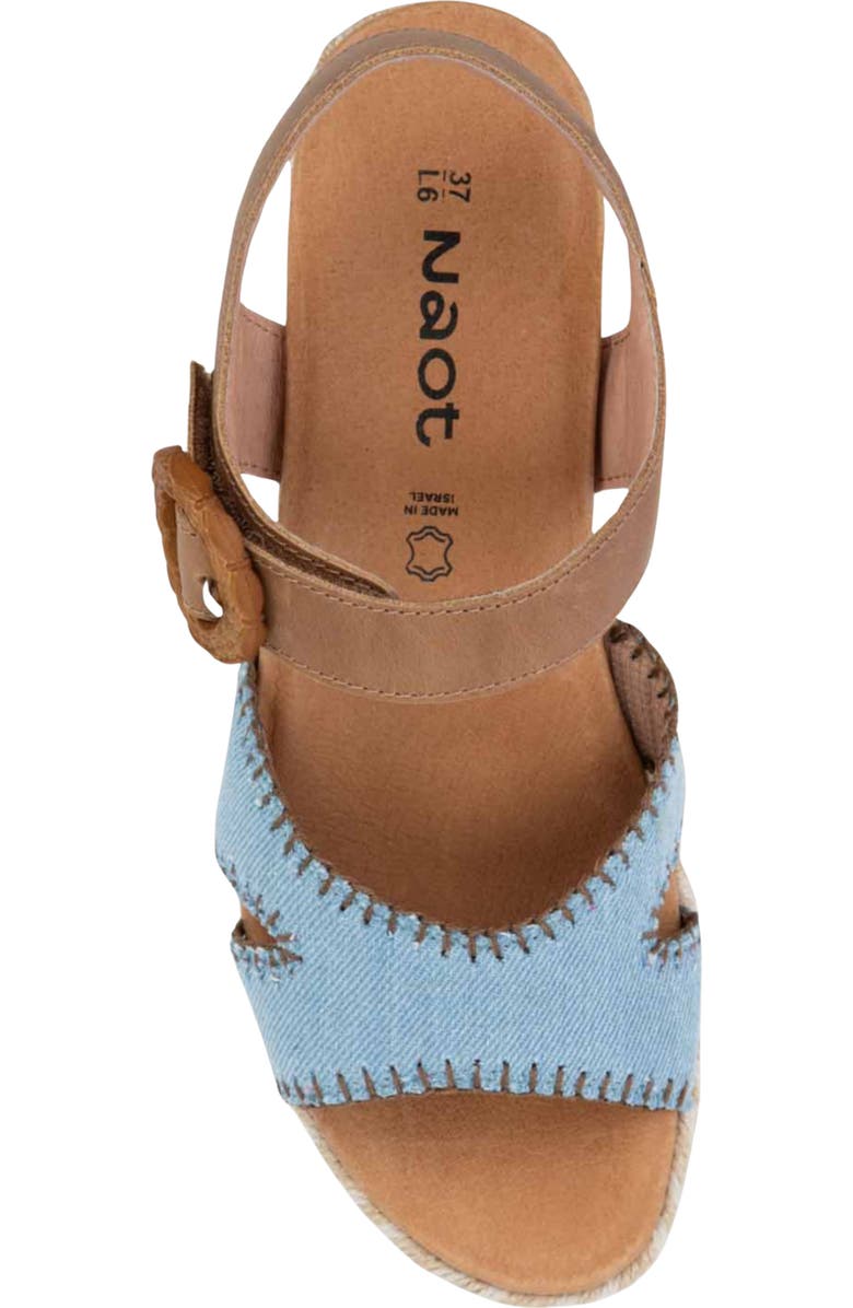 Naot Majorca Platform Sandal, Alternate, color, Latte Brown/ Denim
