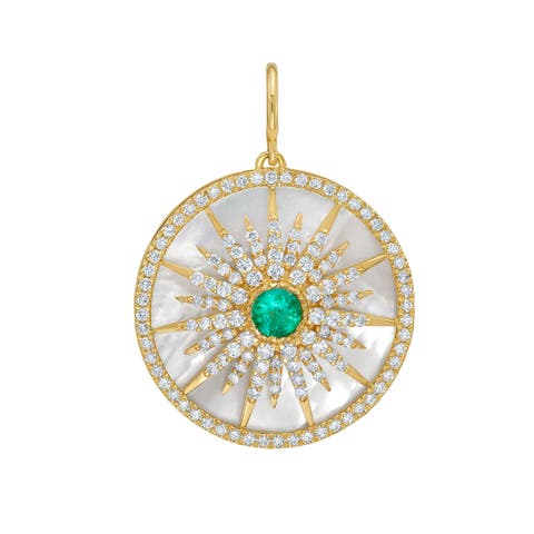 14K Gold Seasons Sunburst Interchangeable Charm