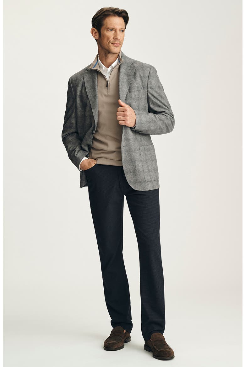 Courage Micro Check Straight Leg Pants, Alternate, color, DARK NAVY SUPREME PLAID