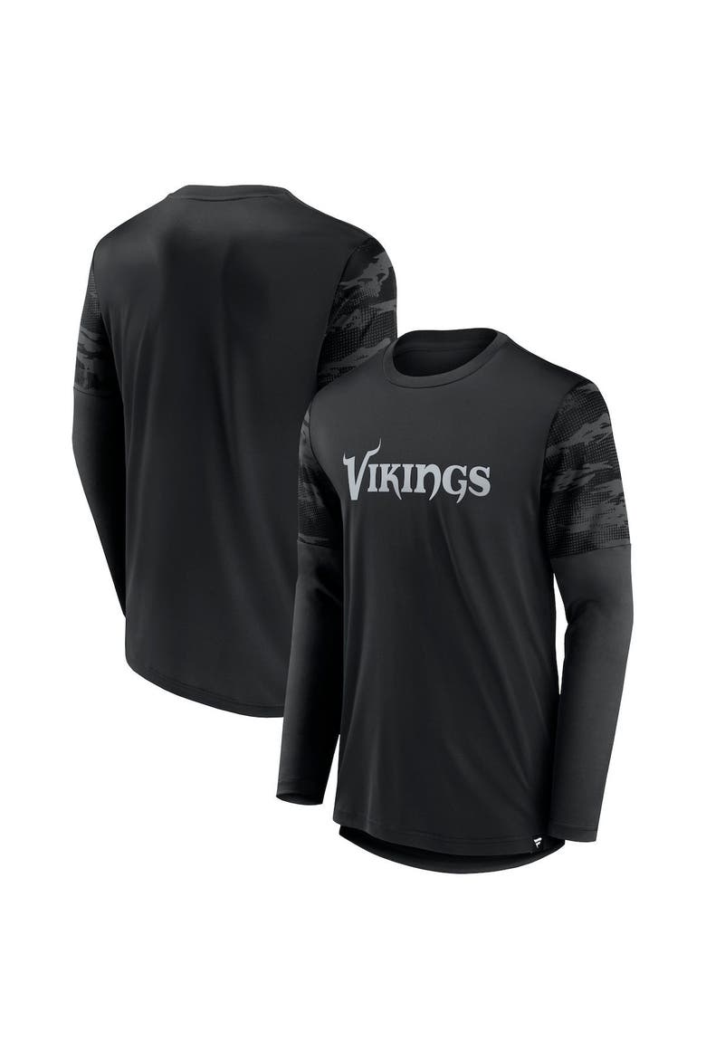 Men's Fanatics Branded Black Minnesota Vikings Square Off Long Sleeve T-Shirt, Main, color, Black
