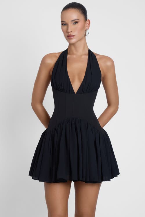 Leau Harper Corset Mini Dress In Black