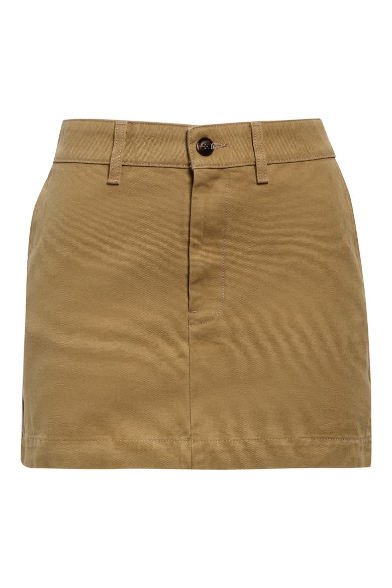 Cotton Canvas Miniskirt, Main, color, 9501 BEIGE