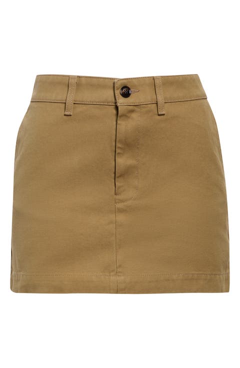 Cotton Canvas Miniskirt