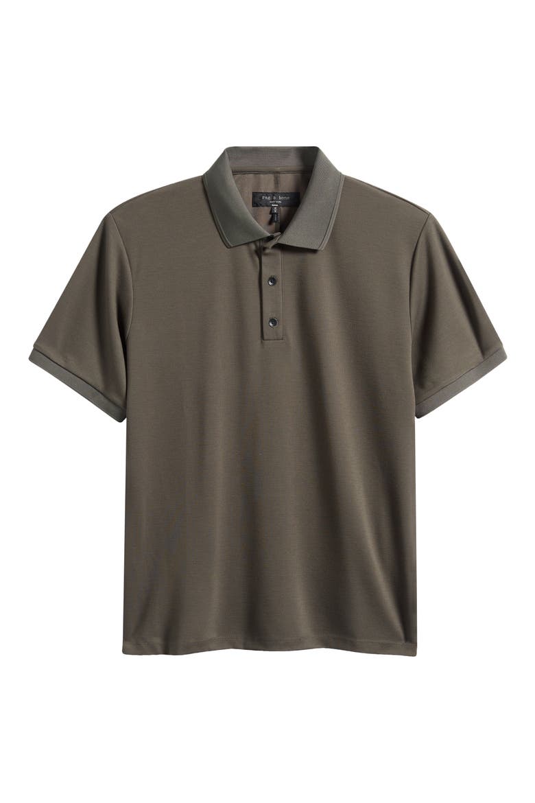 Slim Fit Tech Piqué Polo, Alternate, color, DARK SHADOW