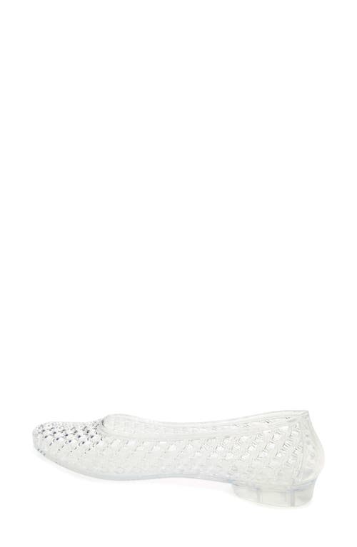 Jeffrey Campbell Bestie Jelly Flat In Transparent