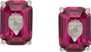 Kurt Geiger London Emerald Cut Crystal Eagle's Head Stud Earrings