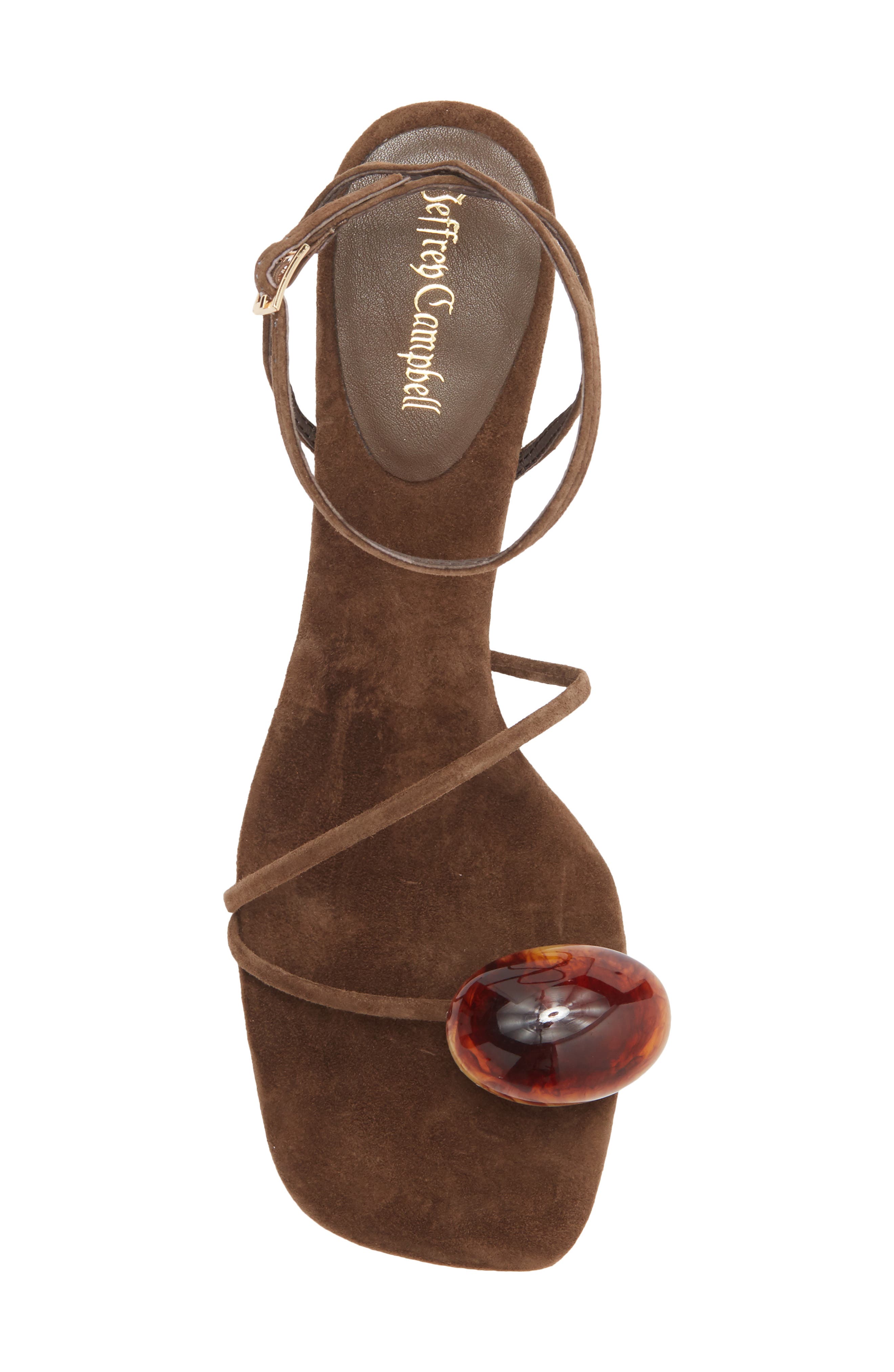 Jeffrey Campbell Carnelian Sandal, Alternate, color, Espresso Suede