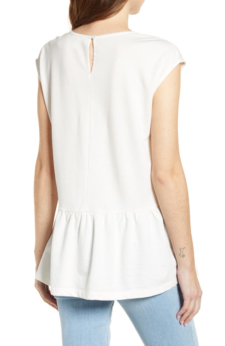 Caslon<sup>®</sup> Cap Sleeve Peplum Top, Alternate, color, 