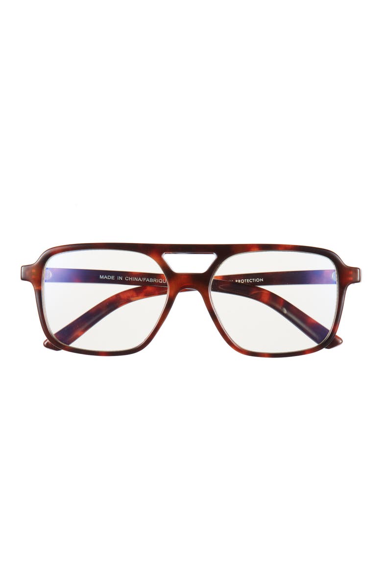 Aviator Blue Light Blocking Glasses, Main, color, TORTOISE