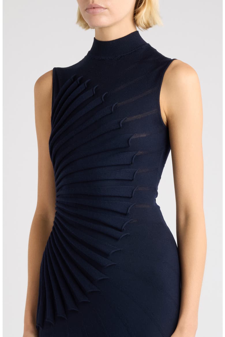 Sculpting Wool Sweater Dress, Alternate, color, MINUIT