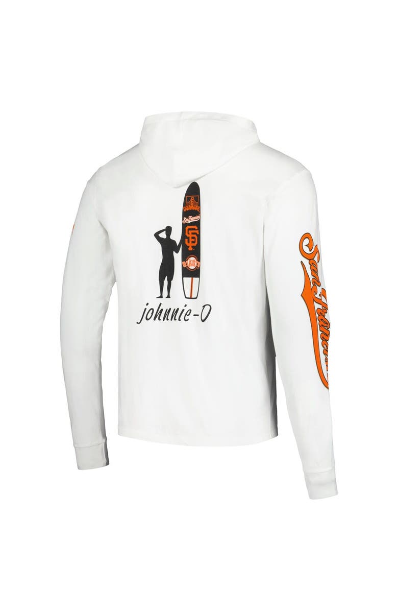 johnnie-O Men's johnnie-O White San Francisco Giants Eddie Long Sleeve Hoodie T-Shirt, Alternate, color, White