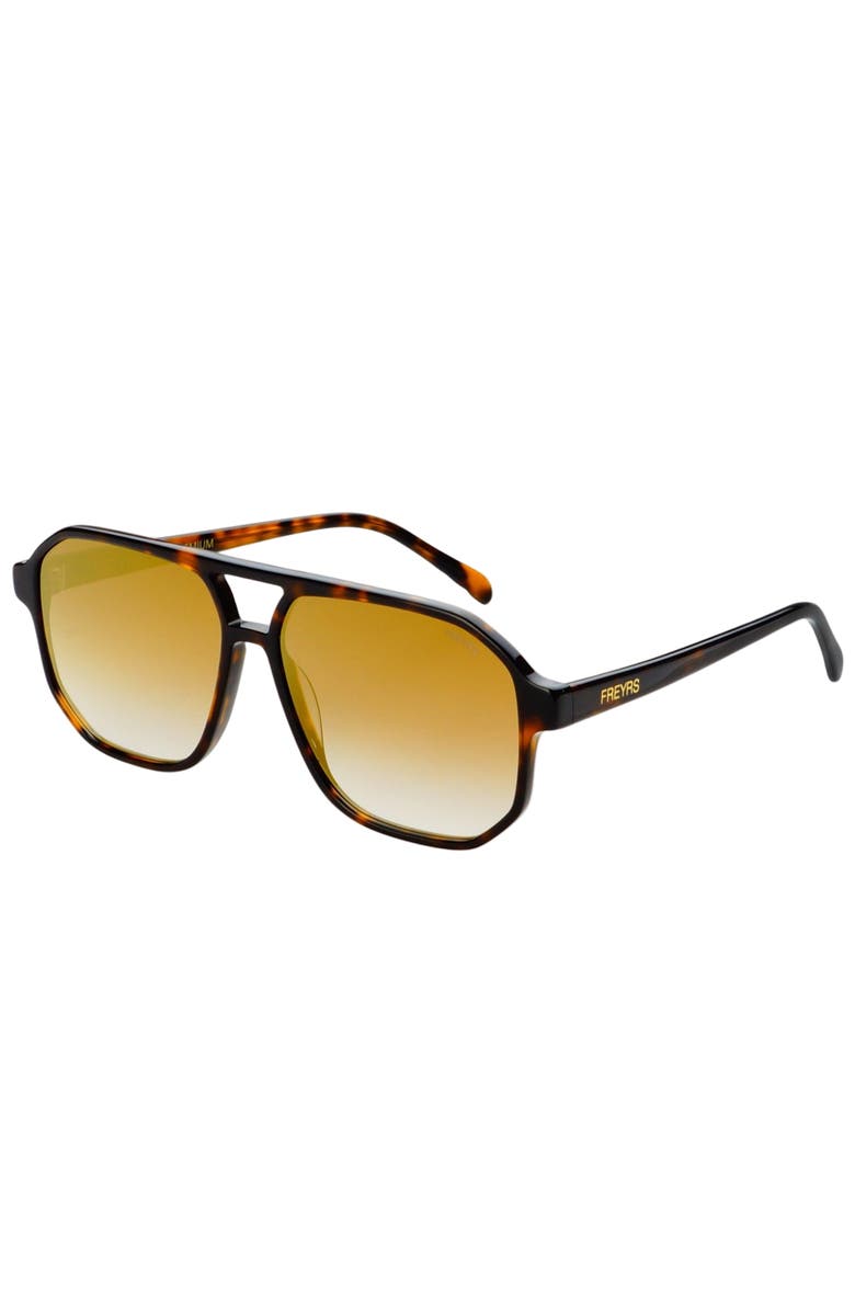 FREYRS Eyewear Billie Aviator Sunglasses, Alternate, color, Tortoise / Gold Mirror