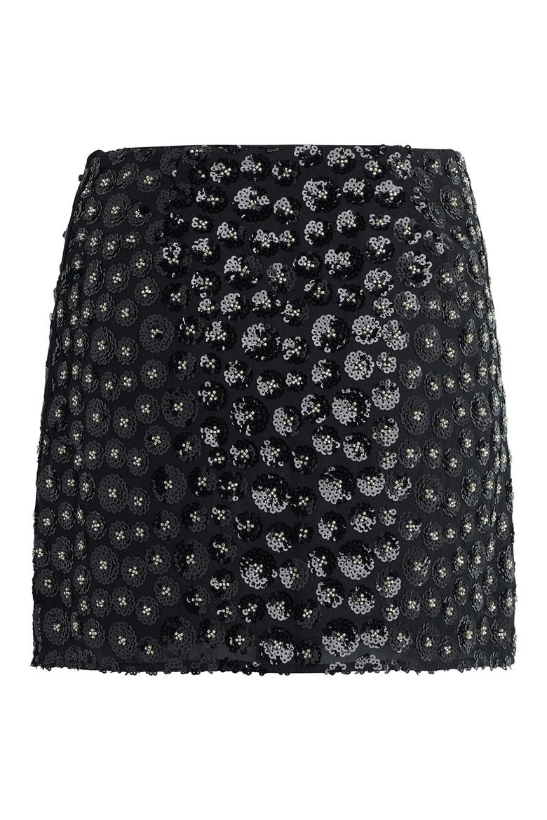 The Last Song Sequin Miniskirt, Alternate, color, BLACK SPARKLE