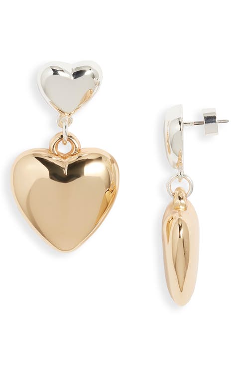 Puffy Heart Drop Earrings