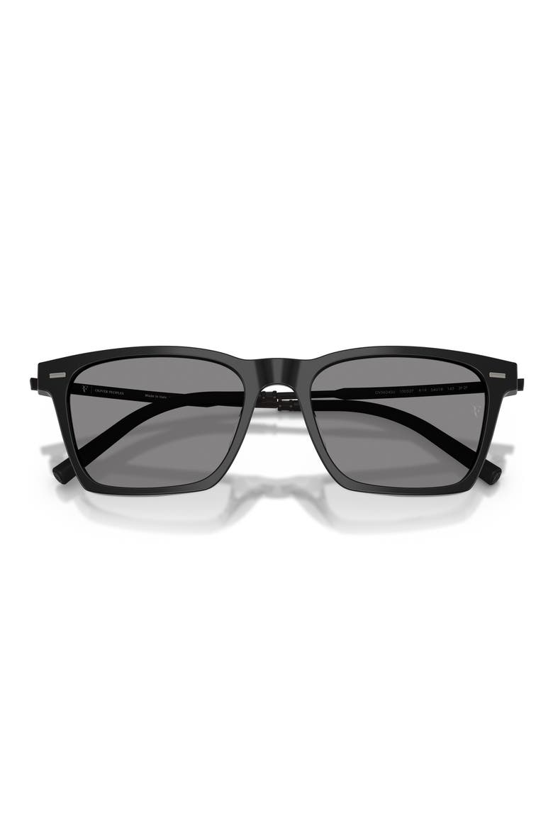 54mm Roger Federer R-19 Polarized Sunglasses, Alternate, color, BLACK / IRON WASH TO DARK