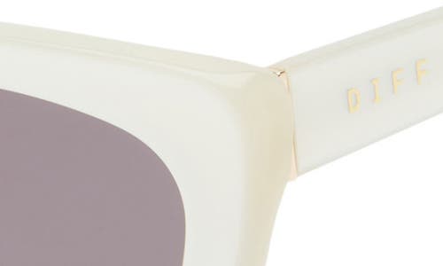Diff Camila 55mm Gradient Square Sunglasses In White