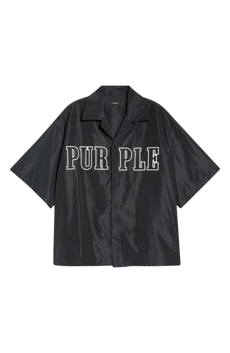 PURPLE BRAND Everyday Camp Shirt, Main, color, Black