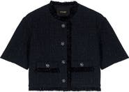 maje Short shiny tweed jacket