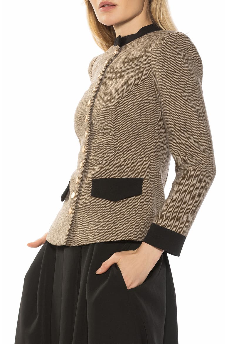 Nox Herringbone Blazer, Alternate, color, HERRINGBONE