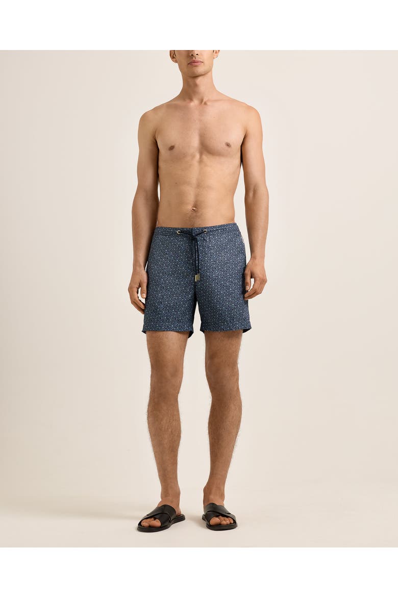 Bulldog Drawcord Mid Length Swim Shorts, Alternate, color, NIGHT IRIS