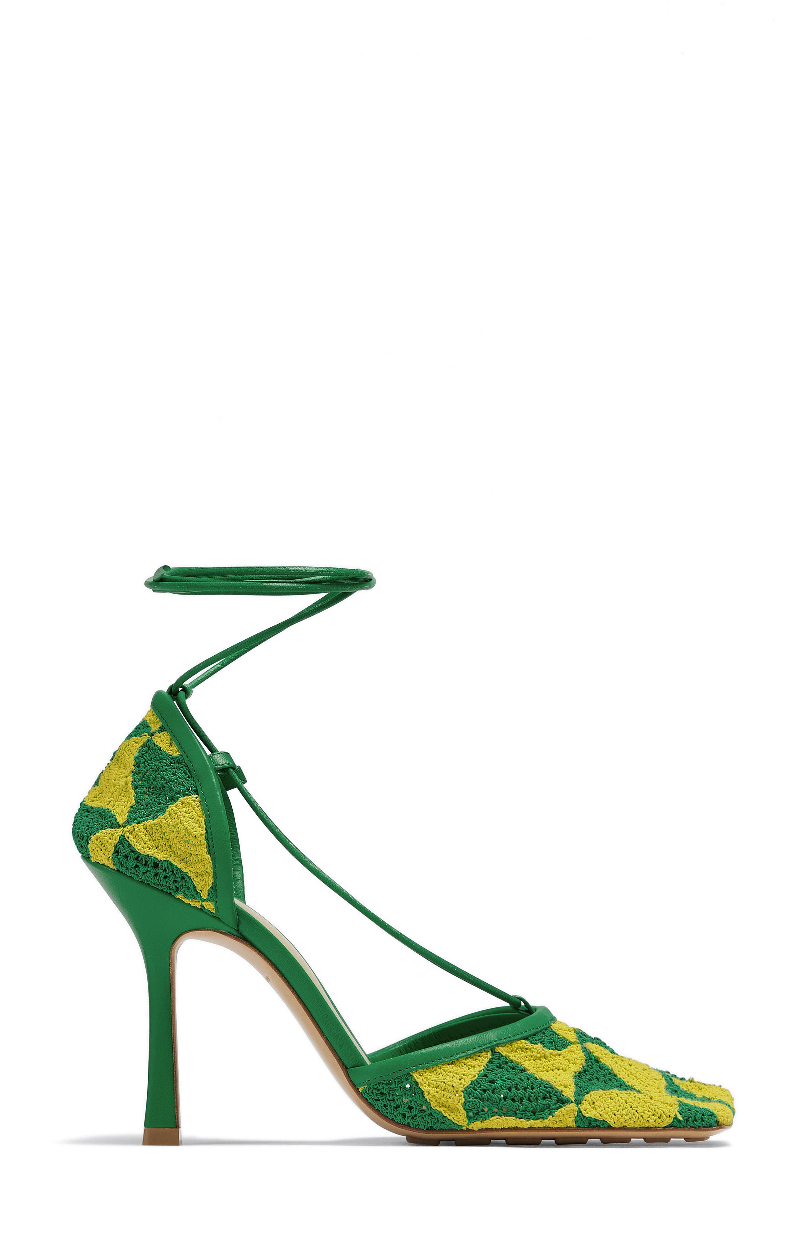 Crochet Stretch Square Toe Sandal, Main, color, KIWI PARAKEET