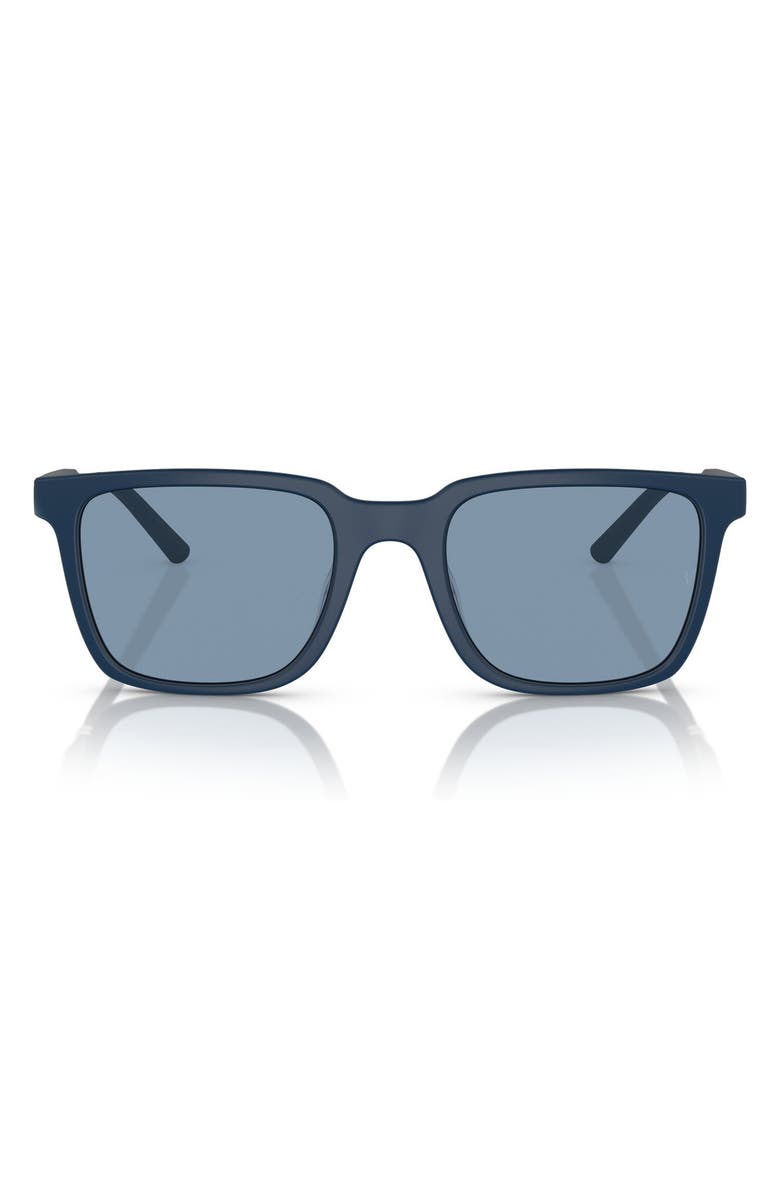 Oliver Peoples x Roger Federer Mr. Federer 55mm Rectangular Sunglasses, Main, color, Semi-Matte Blue Ash / Marine