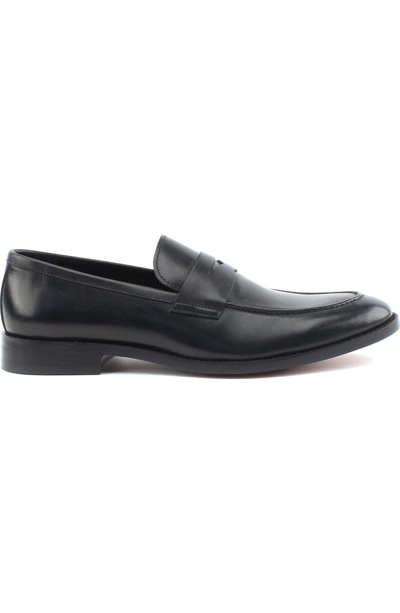 Gordon Rush Henderson Penny Loafer, Alternate, color, Black Leather