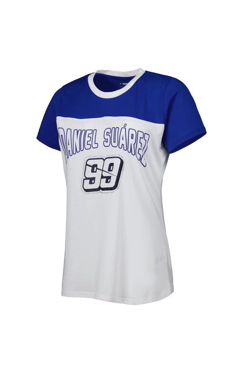 G-III 4HER BY CARL BANKS Women's G-III 4Her by Carl Banks White/Light Blue Daniel Suarez Box Score T-Shirt, Alternate, color, White