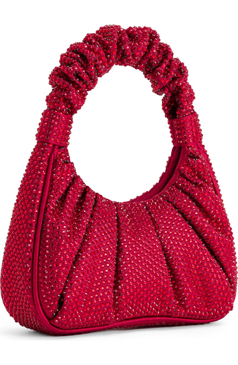 JW PEI Gabbi Rhinestone Ruched Hobo, Alternate, color, Red