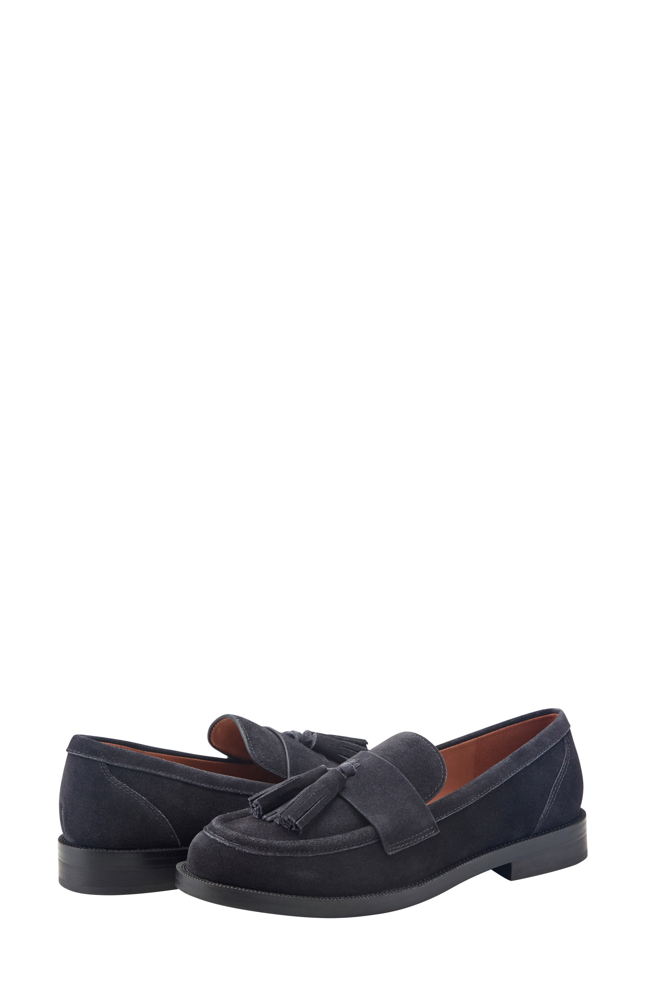 Tifani Tassel Loafer, Alternate, color, DARK BLUE
